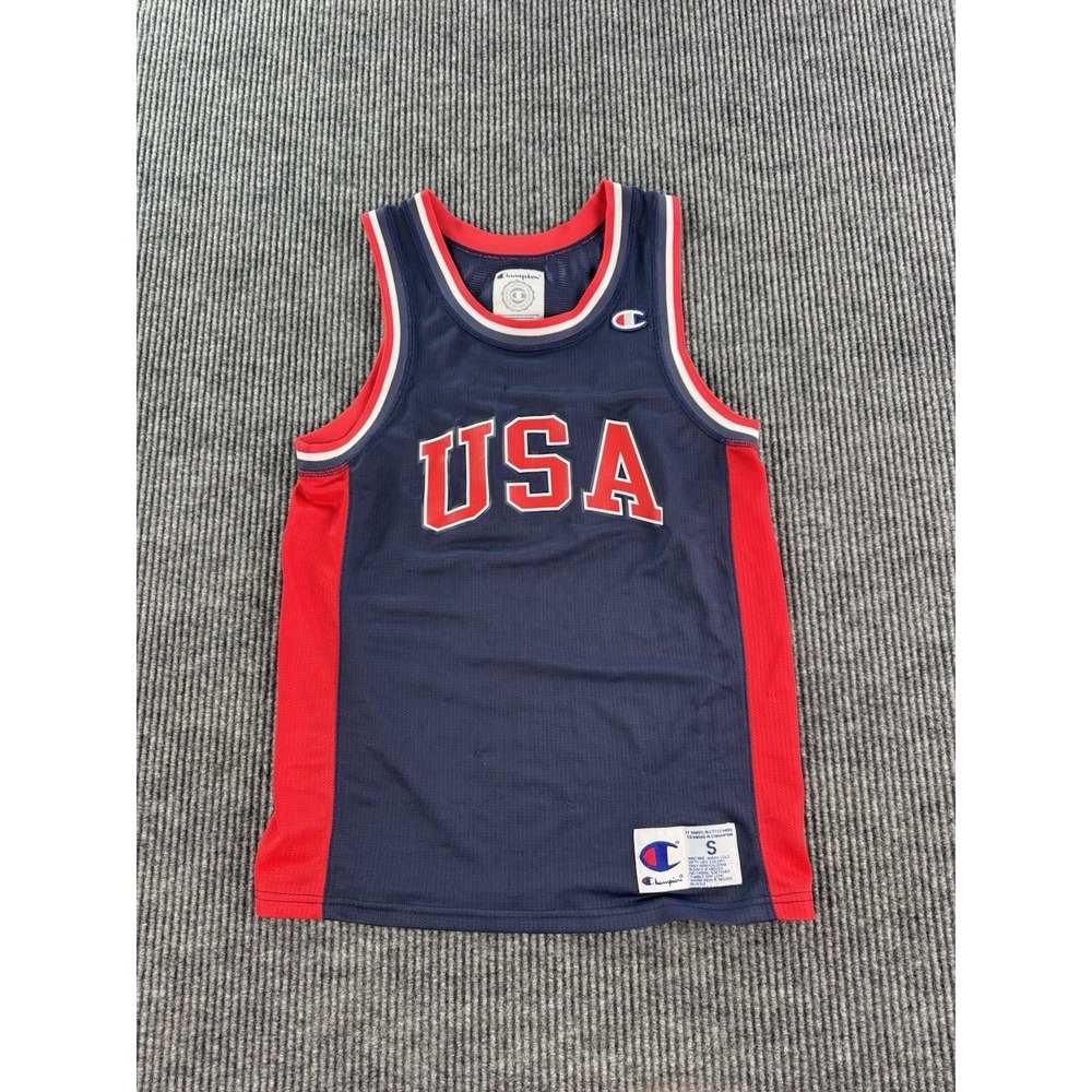 Michael Jordan Jersey Men Small Blue Red Champion Team USA Olympics #9